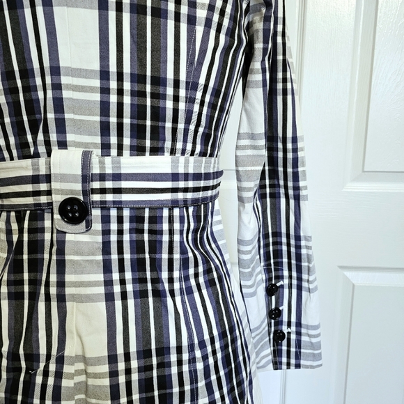 HP🎉 Laundry by Shelli Segal Plaid Trench Coat - Size M - Picture 9 of 16